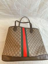 Gucci Super Clone Shoulder Bag. Very Clean. Wide Inside. Measures approx 16 in x 12 in x 6 in.