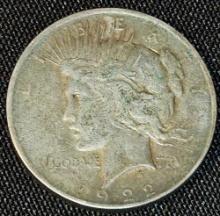 1922 Silver Peace Dollar.