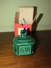 (DEN) JAPANESE CLAY BELL CERAMIC DOREI ASIAN ANTIQUES DOSO SHRINE IN ORIGINAL BOX, WHAT YOU SEE IN