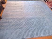 (DEN) LARGE MACHINE MADE SOLID "GREEN" AREA RUG, MEASURE APPROXIMATELY 8 FT 8 IN X 8 FT 8 IN, SHOWS