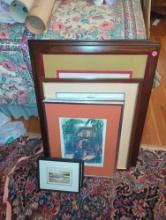 (MBR) LOT OF ASSORTED FRAMES AND PRINTS, ALL APPEAR TO BE IN GOOD CONDITION, WHAT YOU SEE IN THE