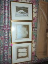 (MBR) LOT OF 3 FRAMED PRINTS BY KUNIO KANEKO, ALL SIGNED AND NUMBERED, INCLUDED PIECES ARE CHAR-CHAR