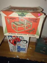 (UPBR1) LOT OF 2 VINTAGE TOYS, MARX WEAVING LOOM, AND IDEAL THE BIG PRESS, BOTH HAVE THE BOXES.
