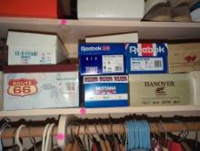 (UPBR1) CLOSET 2ND TO THE TOP SHELF LOT, LARGE LOT OF MENS AND WOMENS SHOES, ROUTE 66, REEBOK,