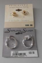 2 PAIRS OF STERLING SILVER EARRINGS
