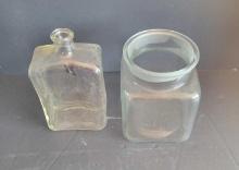 Vintage Glass Bottle and Jar $5 STS