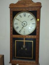 (SBD) 14.5" W x 5" D x 37" H wall clock in decorative case. Sold as-is.