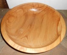 LARGE SIGNED RICK MURRAY 1993 WOODEN BOWL