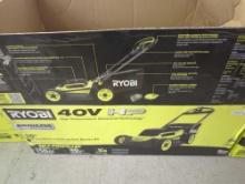 Ryobi Mower with (1) Battery, (1) Charger and (1) Bagger - Please Come Preview