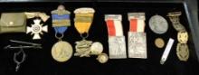 Tray Lot of Vintage Military Medals