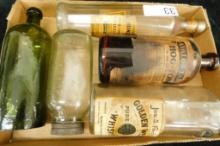 Box Lot with 5 Vintage Bottles