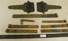 Box Lot of Old Hinges