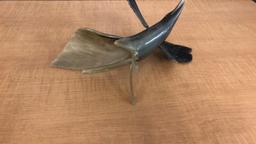 HAND CARVED HORN BIRD FIGURINE