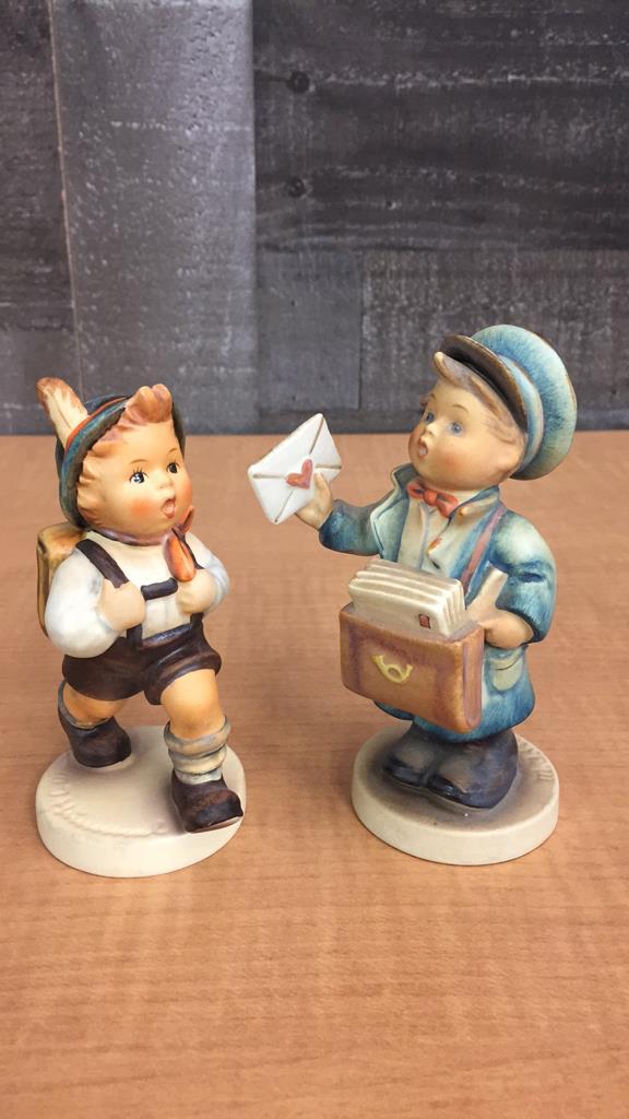 M.I. HUMMEL FIGURINES "SCHOOL BOY" & "POSTMAN"