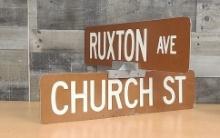 VTG RUXTON AVE & CHURCH ST INTERSECTION ST. SIGN