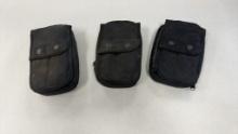 2 BLACK BELT POUCHES FULL OF CLEANING ITEMS