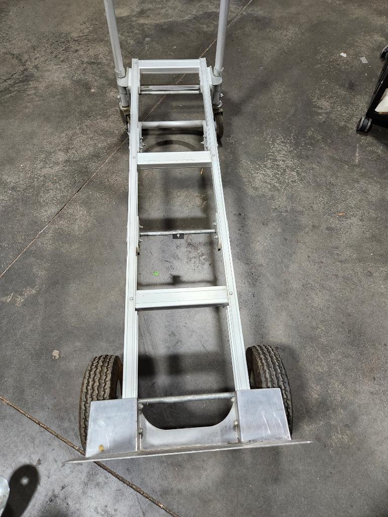 Aluminum Adjustable 2-Wheel Hand Truck / Convertible Flat Cart