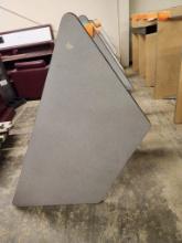 Lot of 2, Trapezoid Laminate Top Tables, 58in x 26in