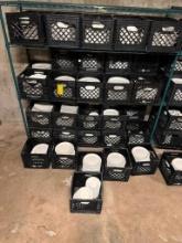 49 Crates of Commercial Restaurant China, Large Round Plates, Bowls, Creme Brulle, Mugs