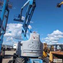 MANLIFT, 2001 GENIE Z-60/34, 60FT MAX HEIGHT, 36FT REACH. 4X4, DEUTZ 2.7L DIESEL