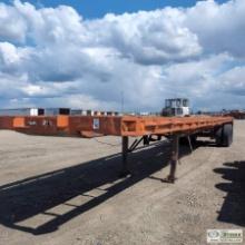 FLAT DECK SEMI TRAILER, 1979 FRUEHAUF, APPROX 40FT, TANDEM AXLE