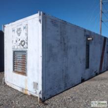 GENERATOR SHACK, 30FT SHIPPING CONTAINER, WITH GENERATOR, 120KW, 150KVA 60HZ, 3 PHASE, DETROIT DIESE