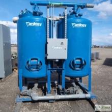 FILTRATION SYSTEM, YARDNEY MODEL 6AC4254-2A, TWIN POT, SKID MOUNTED