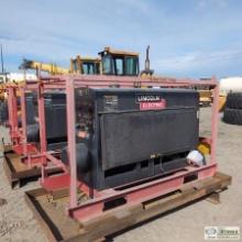 WELDER, LINCOLN CLASSIC 300D, 4CYL PERKINS DIESEL ENGINE, SKID MOUNTED