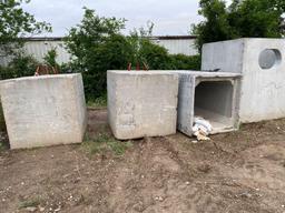 (2) CONCRETE WATER BOXES SUPPORT EQUIPMENT
