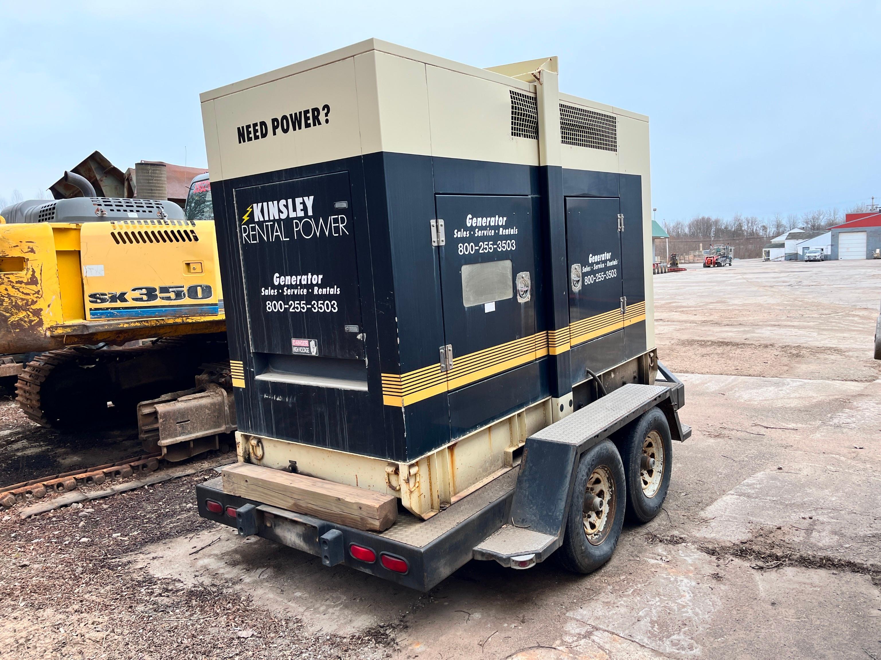 KOHLER 100KW GENERATOR powered by John Deere diesel engine, equipped with 100KW, Kohler automatic