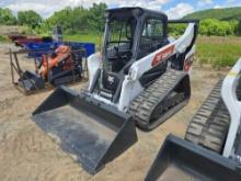 2023 BOBCAT T76 RUBBER TRACKED SKID STEER SN-27620 powered by diesel engine, equipped with rollcage,
