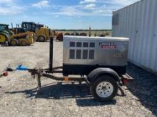 2019 LINCOLN V500 WELDER SN:U1190102492 electric powered, equipped with 300AMPS. Trailer mounted.
