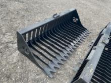 NEW 76IN. SKELETON BUCKET W/ HIGH SIDE SKID STEER ATTACHMENT