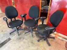 (3) ADJUSTABLE OFFICE CHAIRS