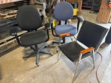 (3) ADJUSTABLE OFFICE CHAIRS...