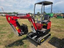 NEW MIVA VA13 HYDRAULIC EXCAVATOR equipped with auxiliary hydraulics, front blade, 16in. Digging
