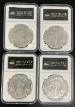 (4) 2023 US Silver Eagle $1 Coins