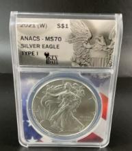 2021 US Silver Eagle Type 1 $1 ANACS MS 70
