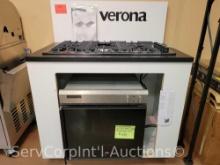Verona 5-Burner Drop-in Gas Cooktop Display, Gaggenau EB180-610 24" Electric Wall Oven