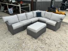 Outdoor Patio Couch w/ Table & Cushions
