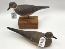 Pair of Dove Decoys by Mike Lashbrook