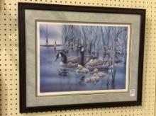 Framed Signed & Numbered Duck Print by