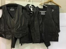 Group of Leather Clothing Including