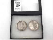 Lot of 2 Morgan Silver Dollars-1878 & 1880