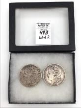 Lot of 2 Morgan Silver Dollars-1880-S & 1881-S