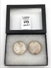 Lot of 2 Morgan Silver Dollars-1881 & 1882-S
