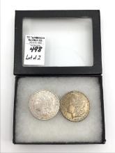 Lot of 2 Morgan Silver Dollars-1879 & 1889