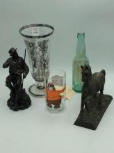 Group of Collectibles Including Etched Glass