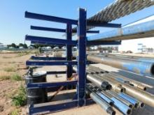 LOT: Cantilever Rack & Pipe Stands in Outside Yard (2 WEEK DELAYED REMOVAL, CONTACT SITE MANAGER