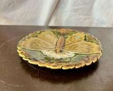 Majolica Butterfly-Moth Plate